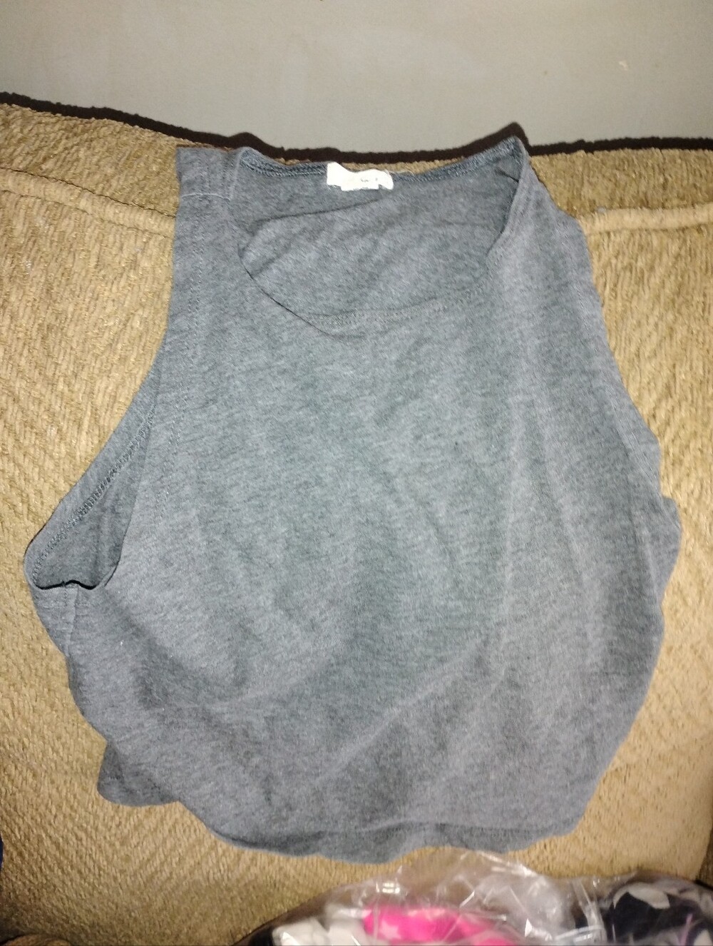 GAP Women's Heather Gray Sleeveless Crop Top